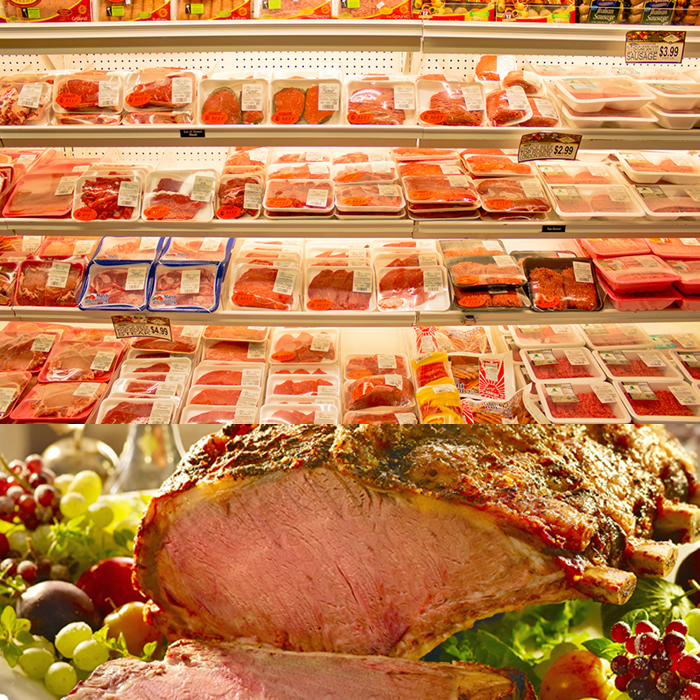 picture of meat in meat case